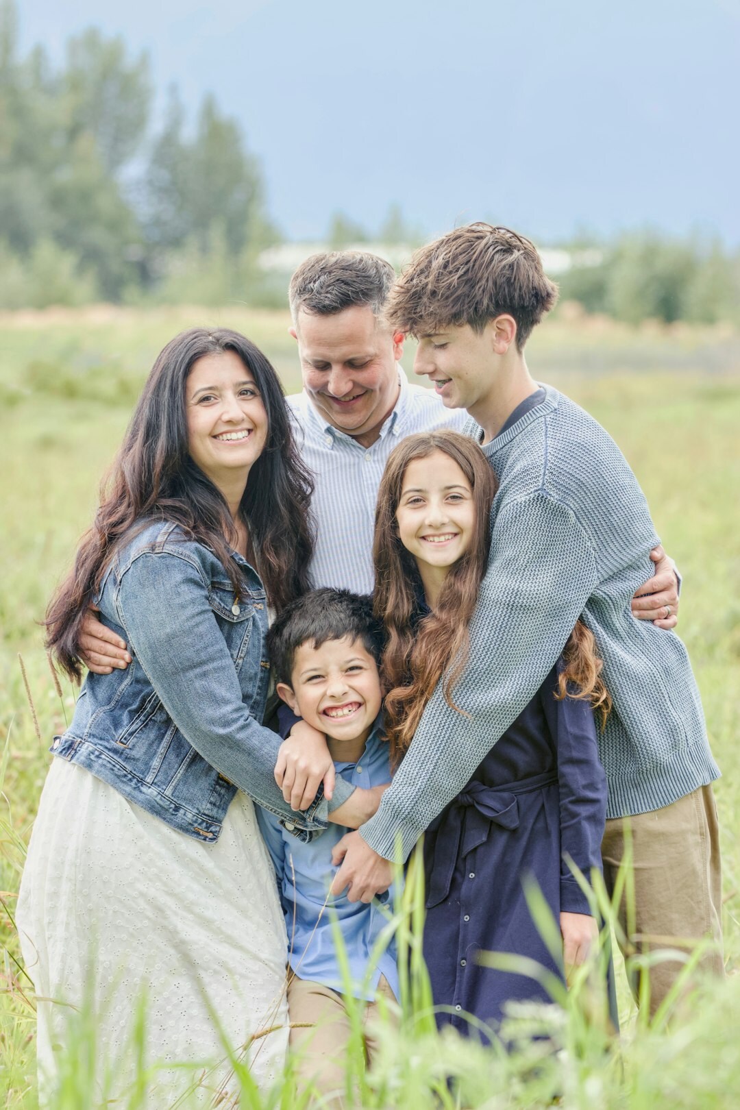 family sharing memories