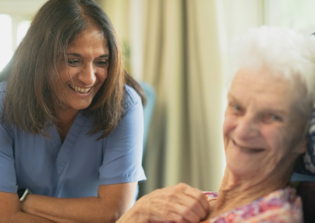 nurse caring for patient